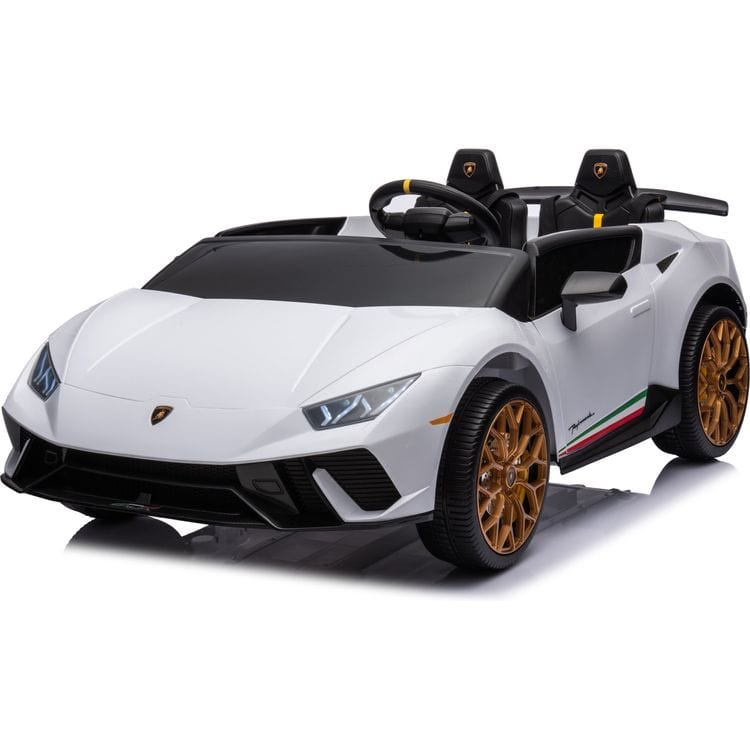 24V-Lamborghini-Huracan-2-Seater-Electric-Ride-On-White-Outdoor-24298084270167