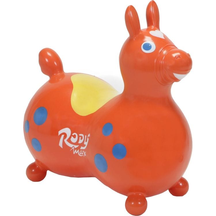 Gymnic-Orange-Rody-Horse-Max-Inflatable-Bouncer-Ride-on-with-Hand-Pump-Preschool-24297970958423