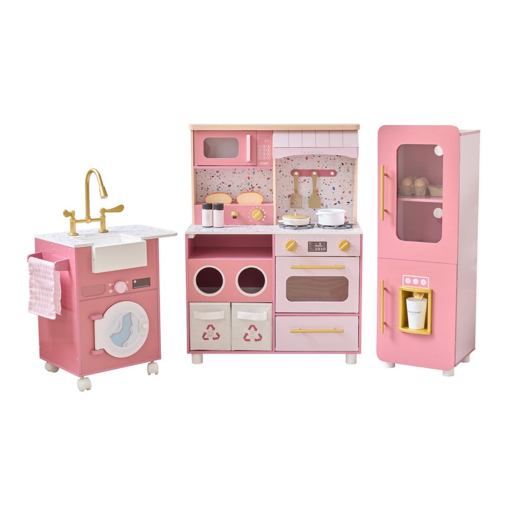 Little-Chef-Savannah-Wooden-Play-Kitchen-with-3-Modular-Pieces-Pink-Preschool-25844302544983