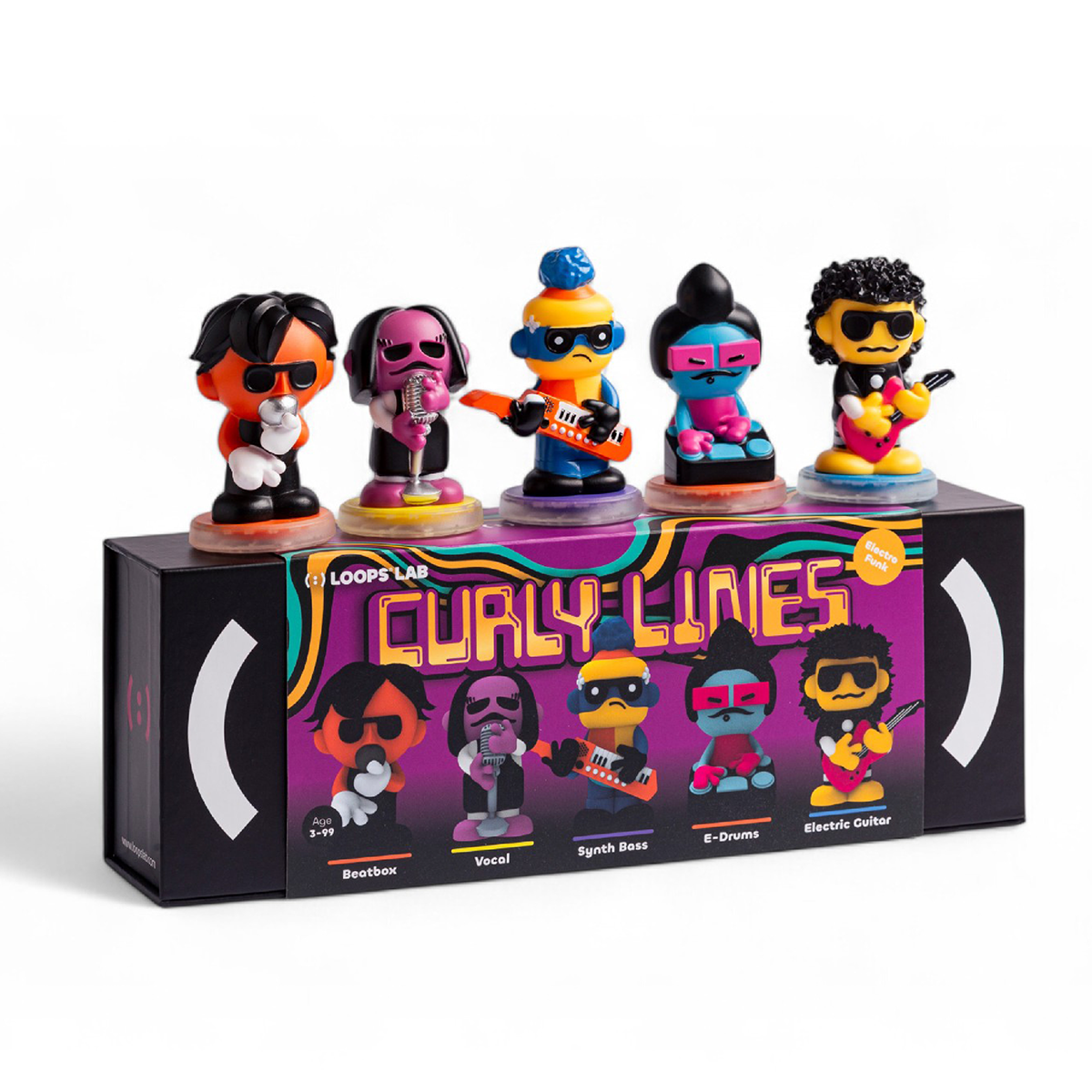 Loops-Lap-Curly-Lines-5-Figurines-NeoFunk-Band-Electronics-25967276064855