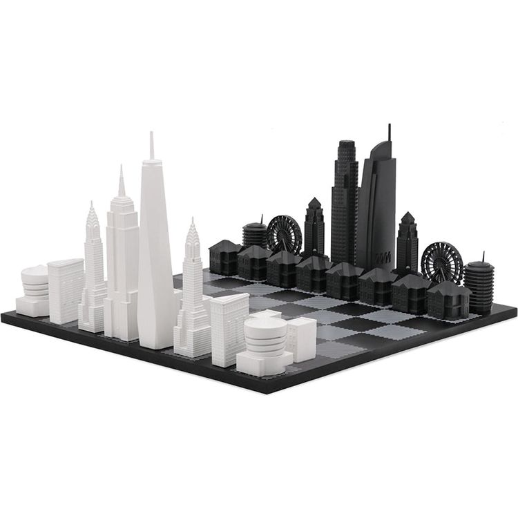 New-York-Versus-Los-Angeles-Acrylic-Chess-Set-with-Black-and-White-Wood-Hatch-Board-Games-24298672881751