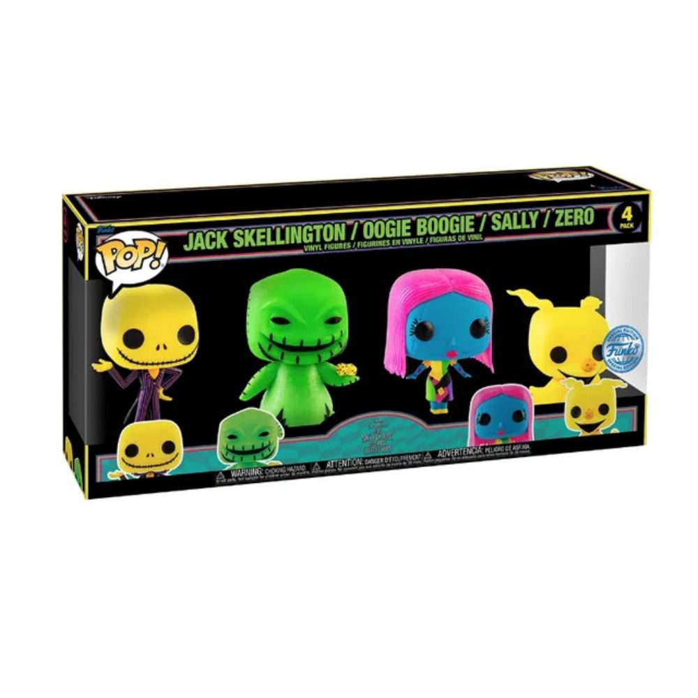 Pop-Disney-The-Nightmare-Before-Christmas-Black-Light-4-Pack-World-of-Funko-25502514643031
